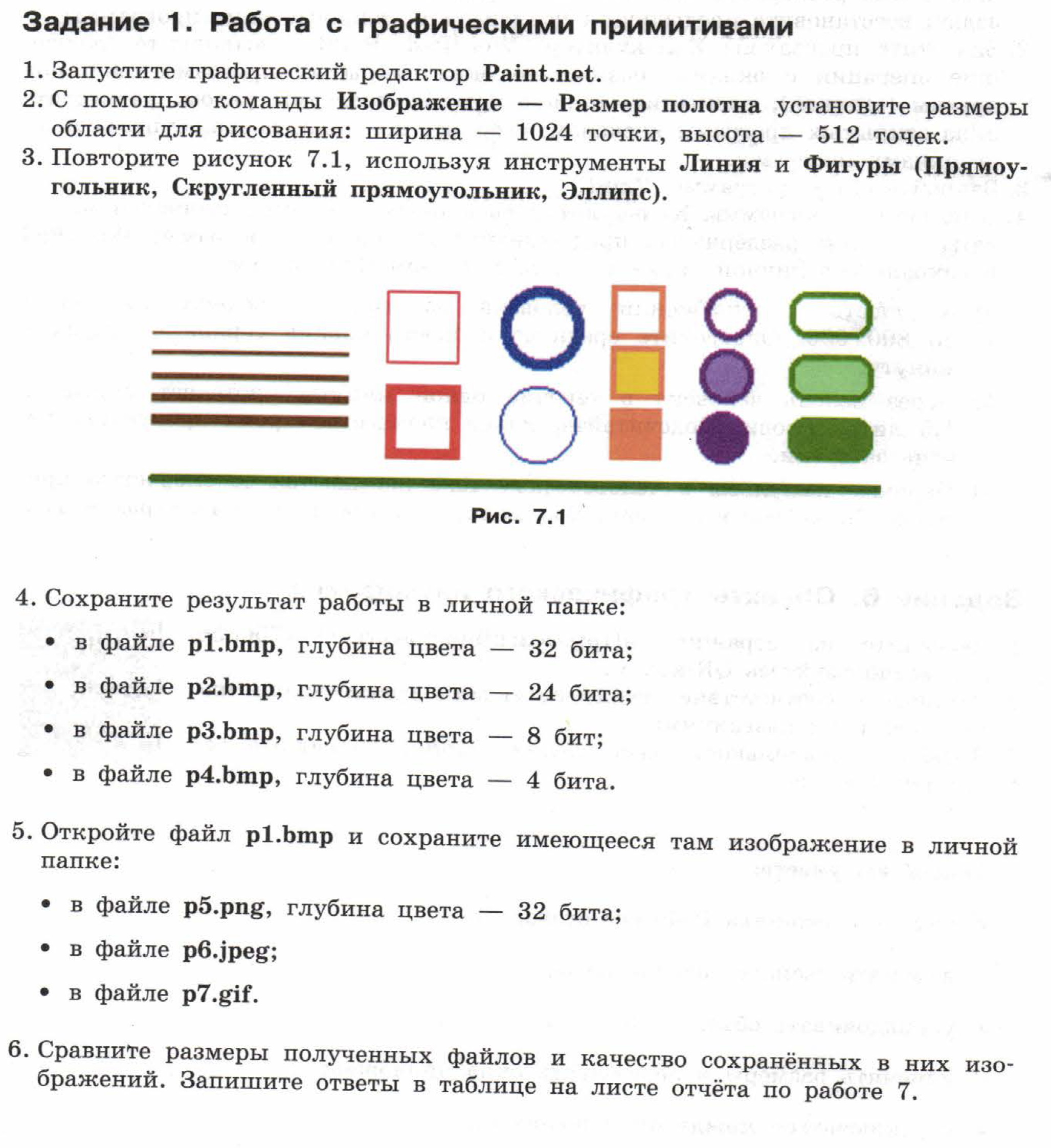 Векторные изображения строятся из отдельных пикселей графических примитивов фрагментов